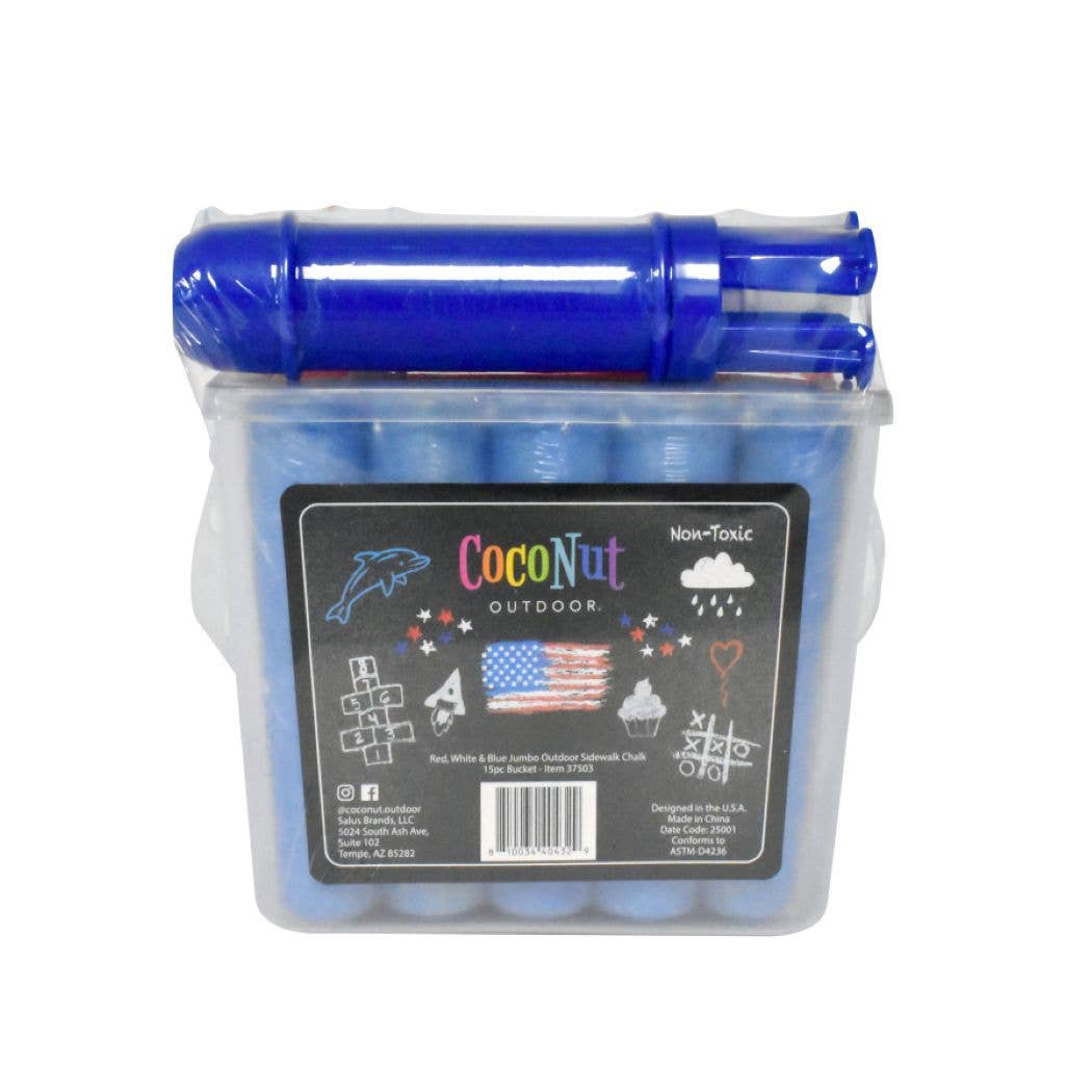 Coconut Outdoor - Wholesale Krijt - Jumbo Buitenkrijt - 15 stuks Rood, Wit & Blauw1