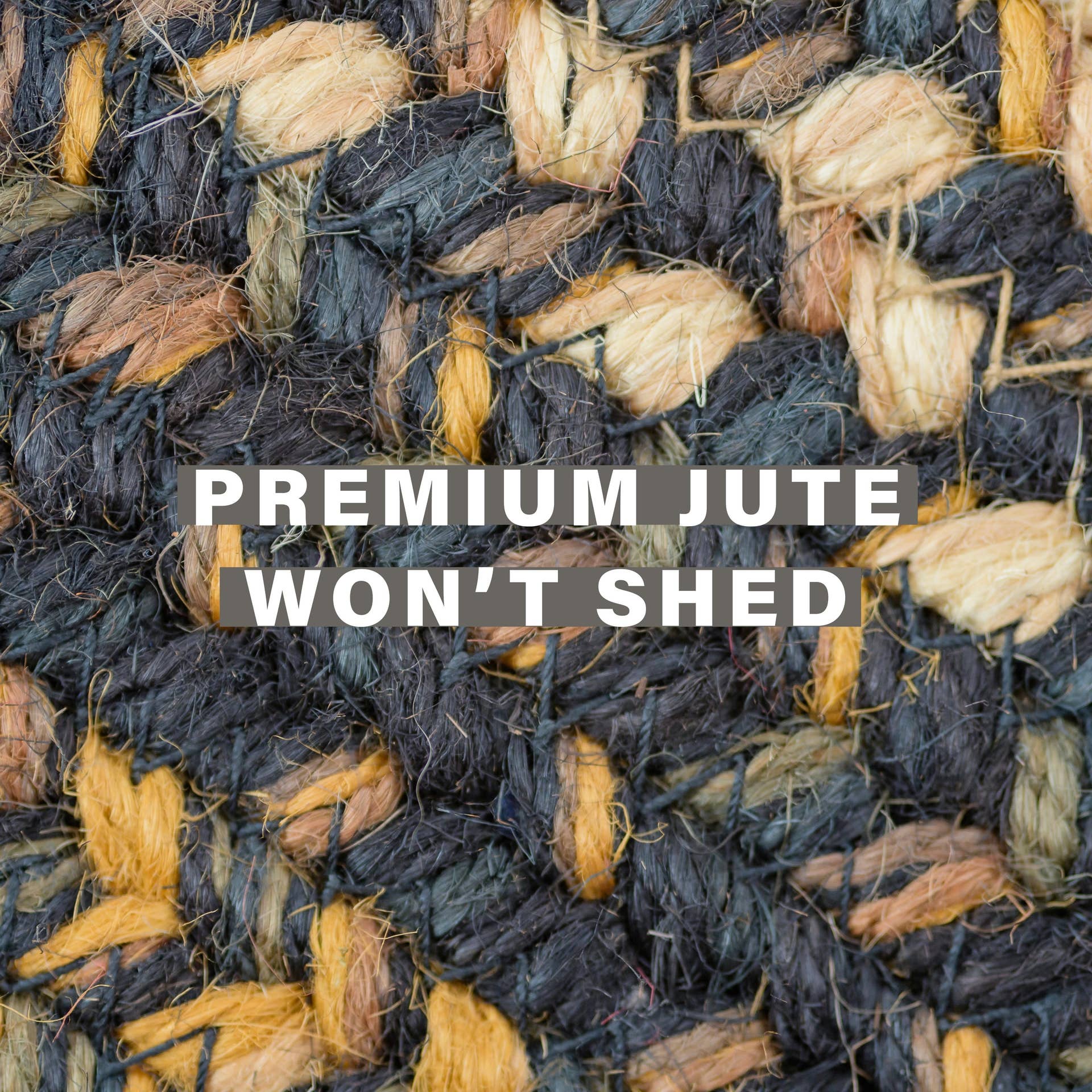 Homespice Decor – wholesale Area rug – Kilimanjaro Non-Shedding Jute Braided Rugs, Black and Tan4