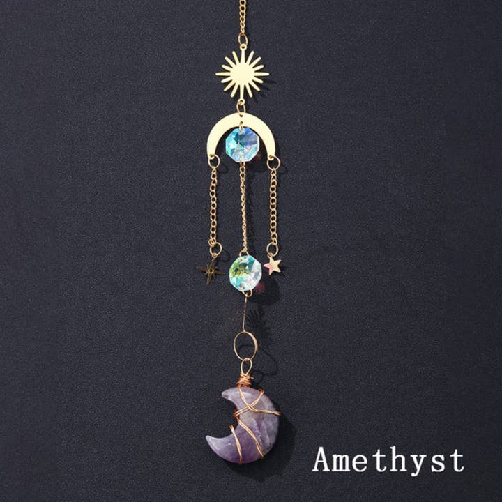 Crystolver (We Cover All Import Fees) - Wholesale Suncatcher - Crystal Moon Pendant Sun Catchers Decor