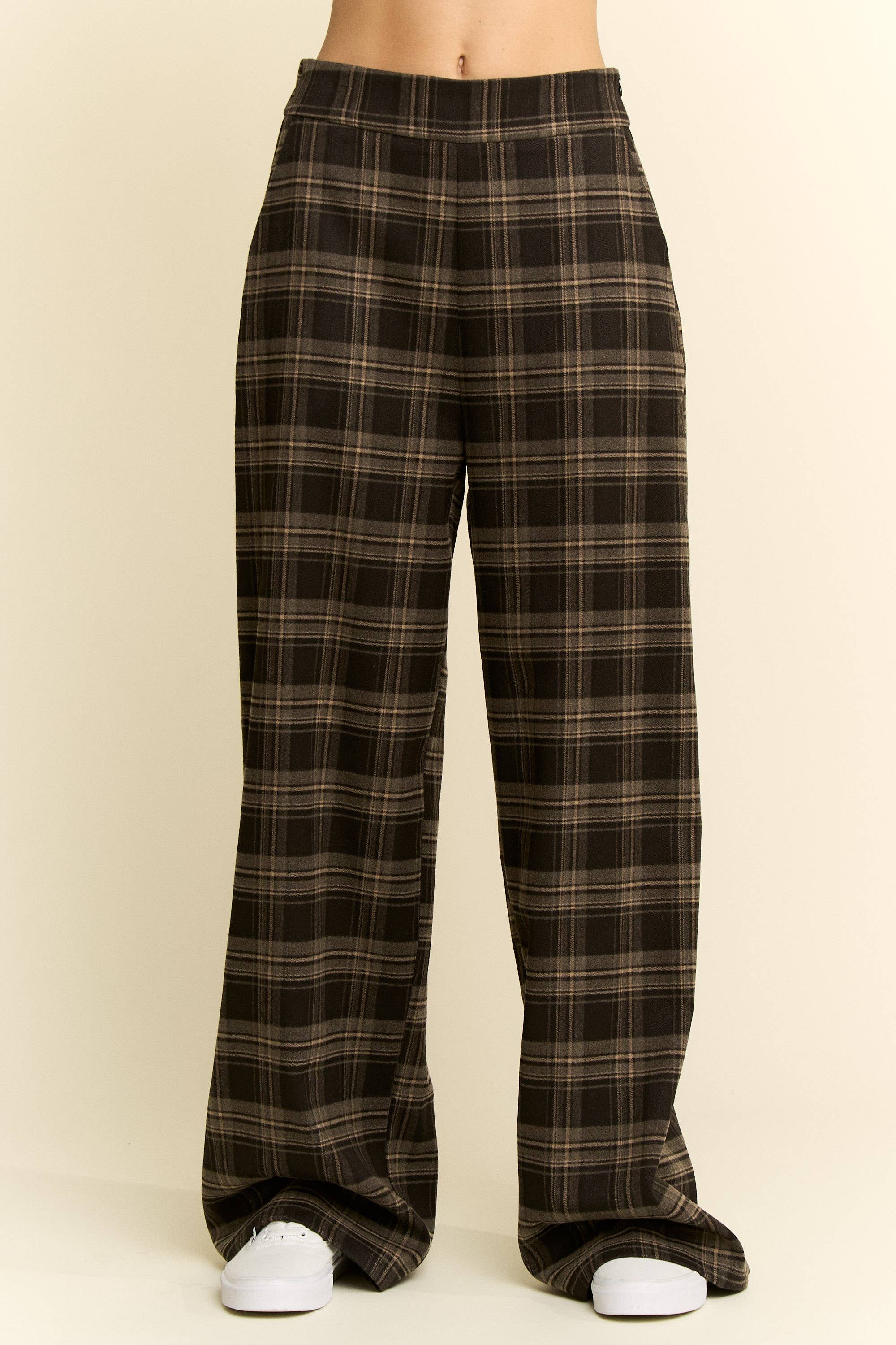 JADE BY JANE - Wholesale Pants - Women's - PLUS SIZE PLAID WIDE LEG SOFT DRESS PANTS6