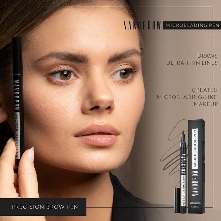 Everett Cosmetics - Wholesale Wenkbrauwpotlood/vuller - Nanobrow Microblading Pen Donkerbruin - make-uppen voor wenkbrauwen4