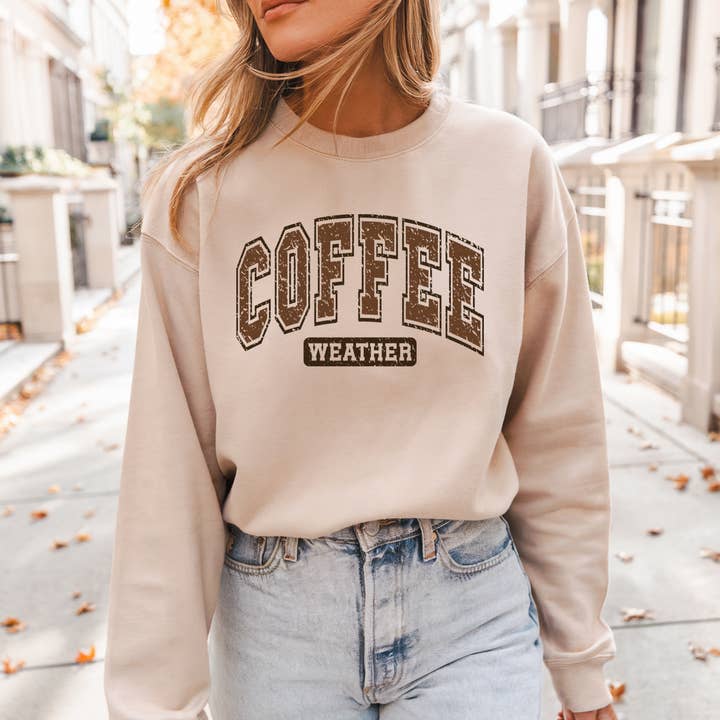 Coffee Weather Graphic Shirt or Sweater for wholesale by Sam & Seb Co.