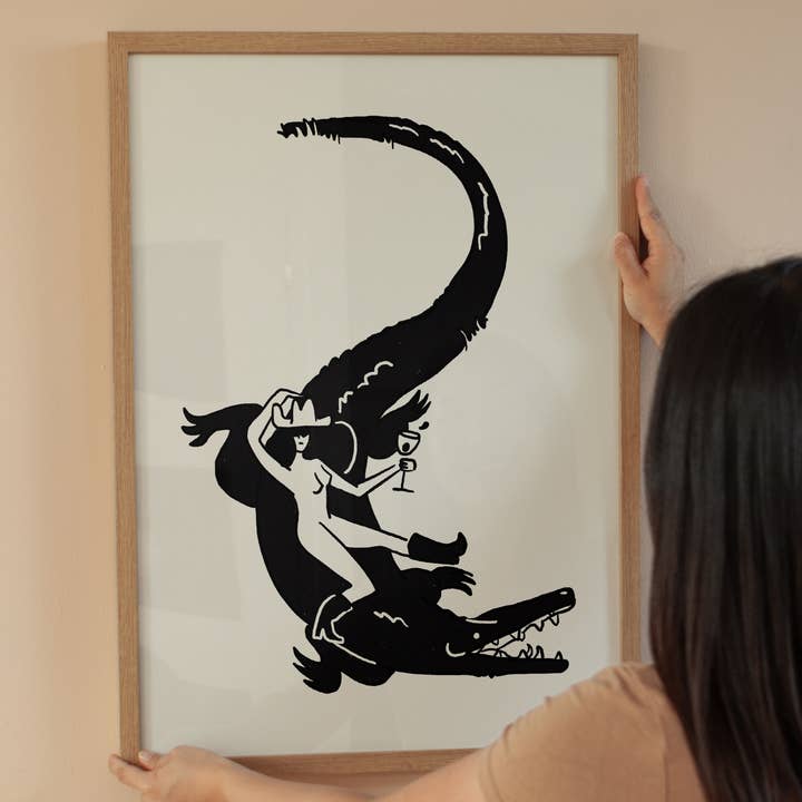 Tumbleweed Design Studio - Wholesale Art Print - "Florida Woman" Minimal Western Art Print