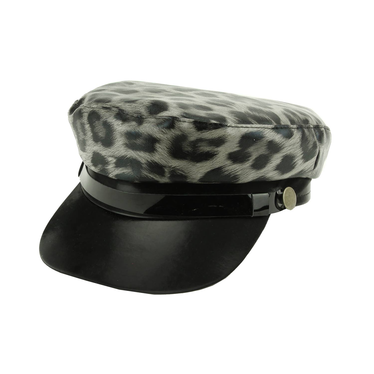 SP Sophia Collection - Wholesale Newsboy/Schoolboy Hat - Women's - Cheetah Print Captain Train Conductor Newsboy Cap