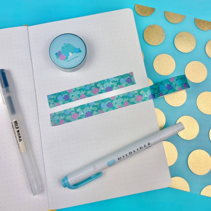 Rainylune - Wholesale Washi Tape - Hydrangea Frog Washi Tape