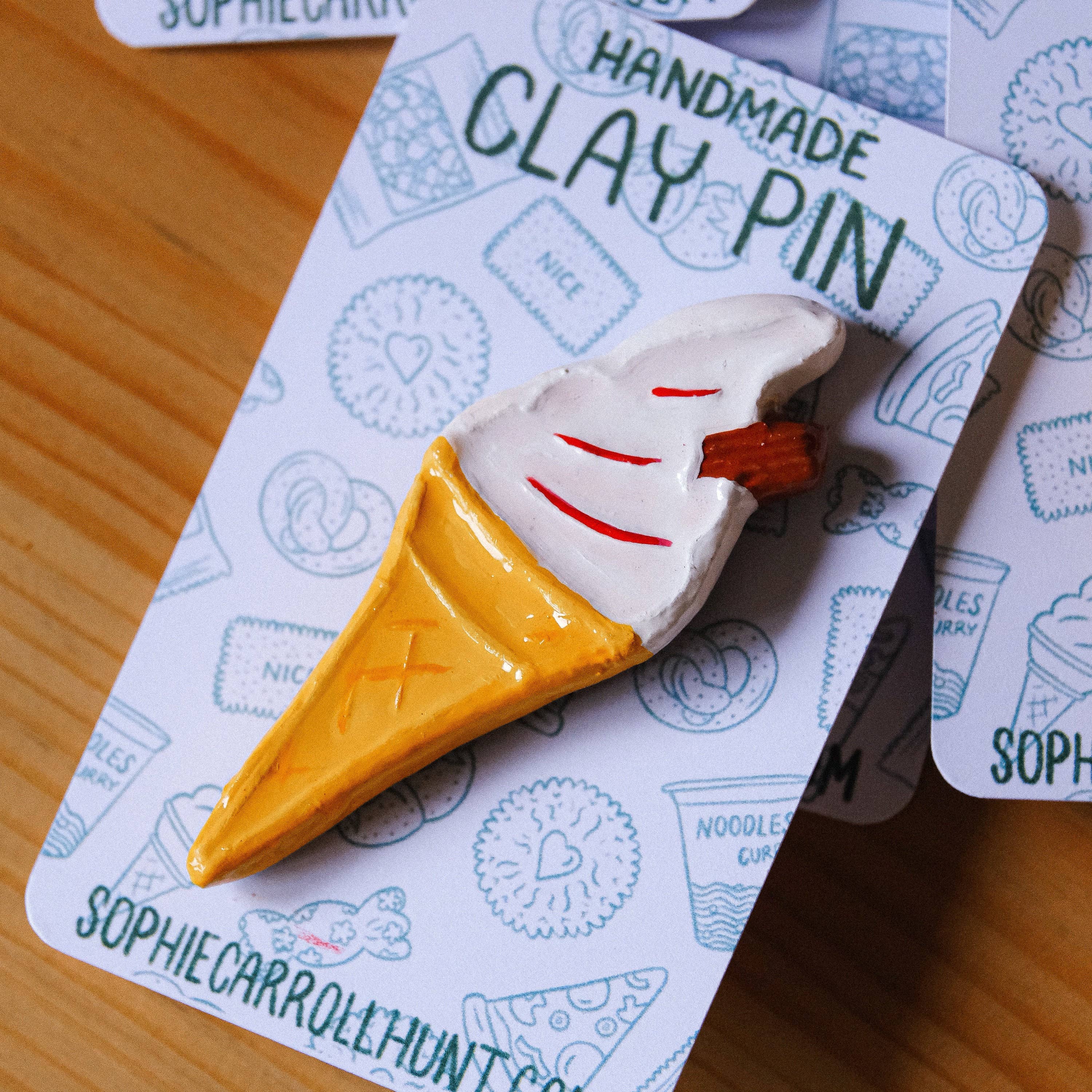 Sophie Carroll-Hunt - Wholesale Lapel Pin/Button - Handmade Clay Snack Pins8