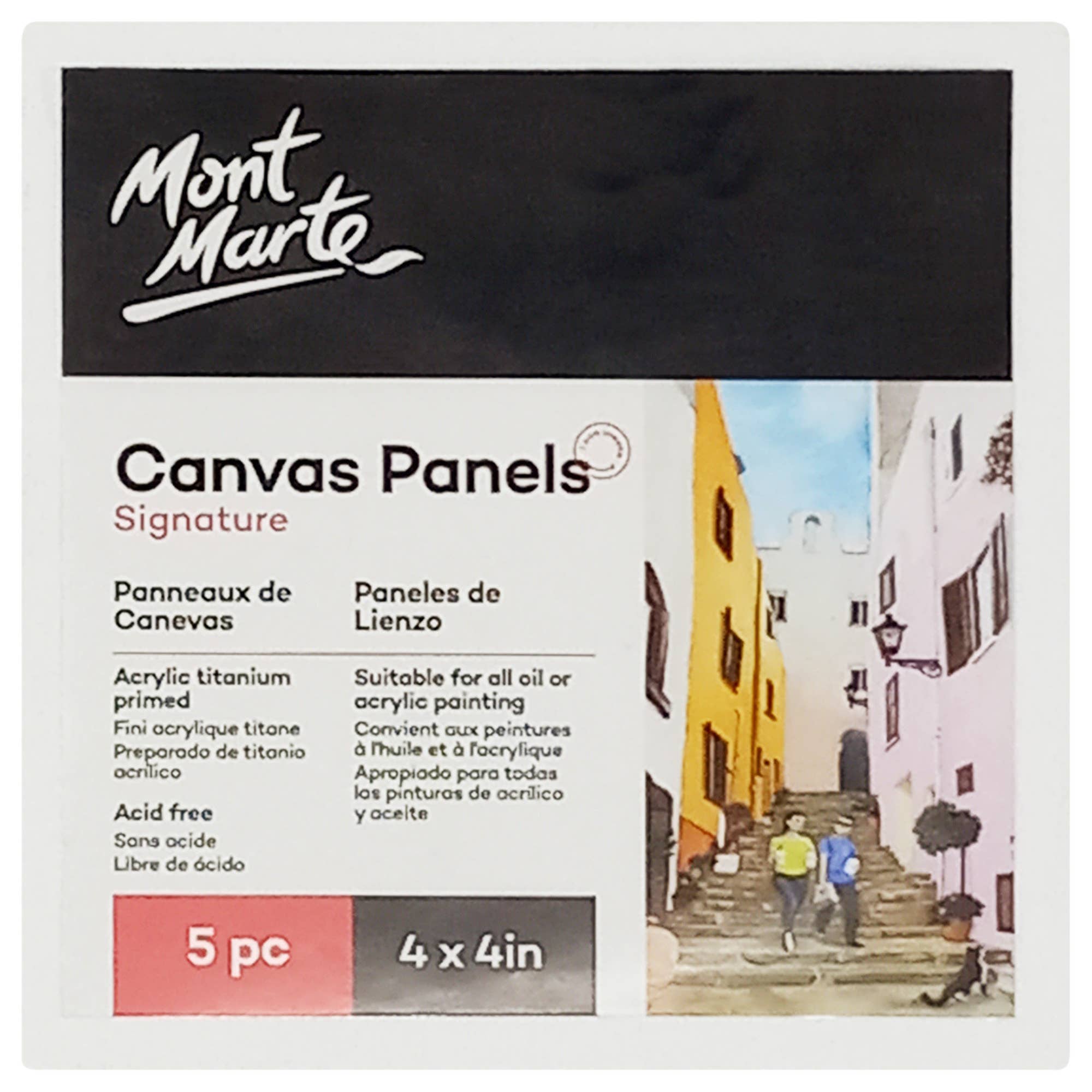Mont Marte Usa, Inc. - Wholesale Painting Paper - Canvas Panels Signature 4 x 4in 5pc0