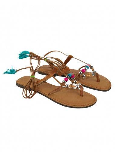 Kimago Look - Venta al por mayor Sandalias - Mujer - Sandalia hippie griega con bolas