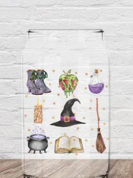 halloween, witches brew, herfst, ijskoffie, glas voor wholesale door LovealwaysDesignsUS