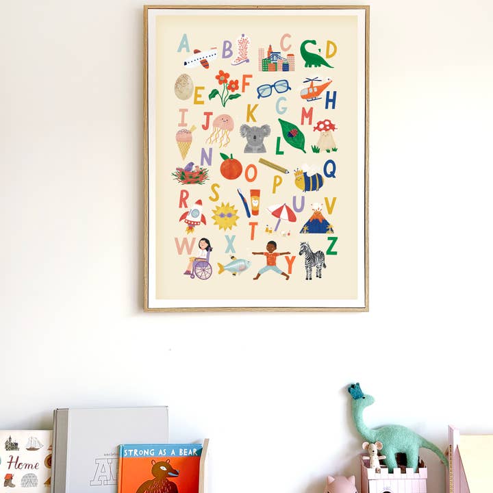 Lauren Sissons Studio – wholesale Art print – Kids & baby – Alphabet Print - Modern Educational Kid's Wall Art2