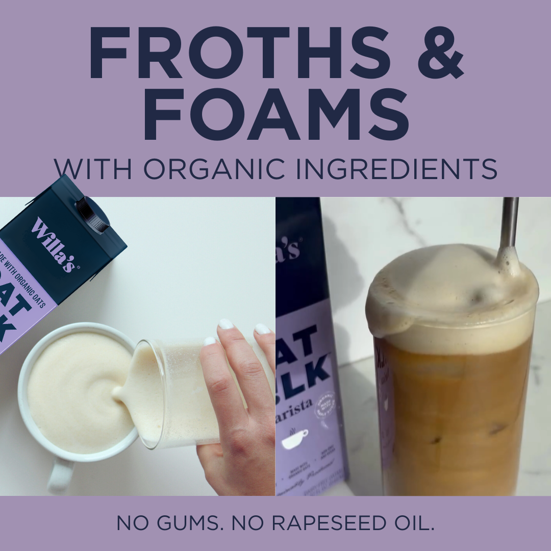 Willa's Organic Oat Milk - Wholesale Non-Dairy Milk - Willa's Organic Barista Oat Milk3