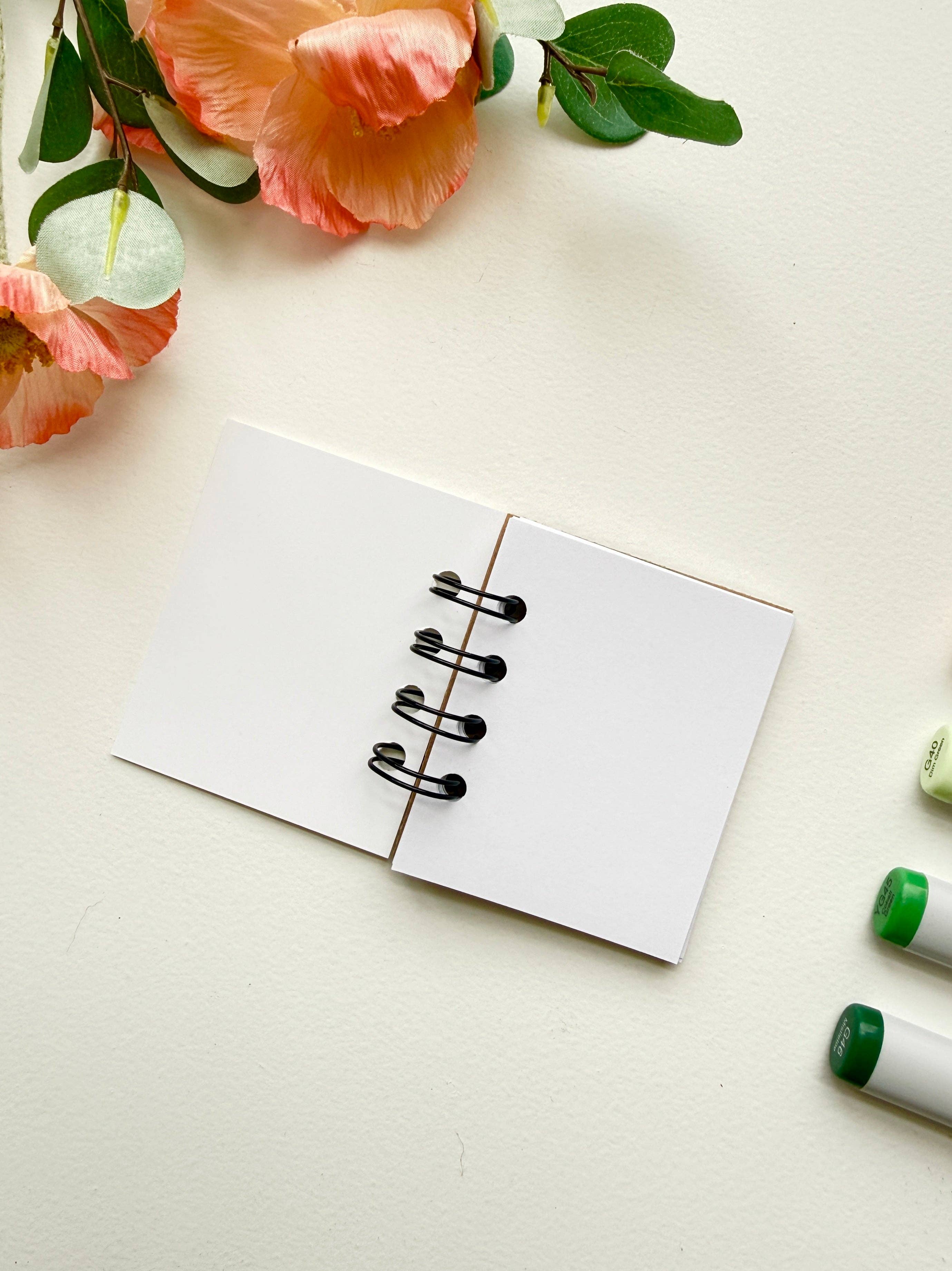 D. Prince Designs - Wholesale Notebook - Hand-Illustrated + Handmade Mini Notebook/Sketchbook | Maranta Houseplant3