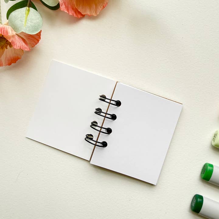 D. Prince Designs - Wholesale Notebook - Hand-Illustrated + Handmade Mini Notebook/Sketchbook | Maranta Houseplant3