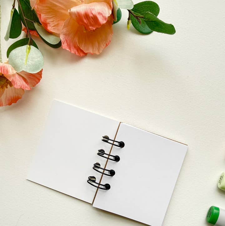 D. Prince Designs - Wholesale Notebook - Hand-Illustrated + Handmade Mini Notebook/Sketchbook | Monstera Houseplant2