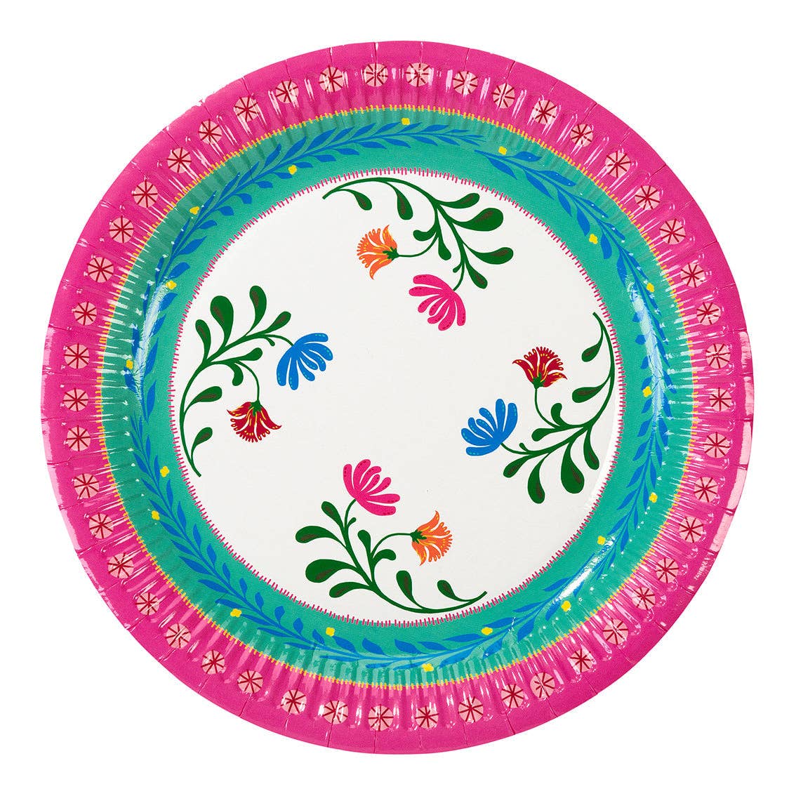Talking Tables USA - Wholesale Disposable Plate - Floral Paper Plates - 12 Pack | Fiesta Party |8