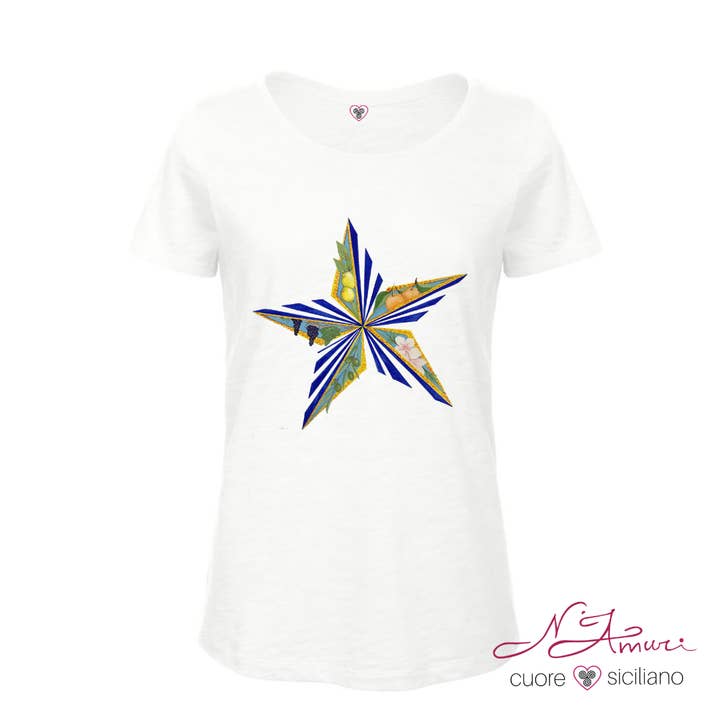 Camiseta debajo de la chaqueta con estrella estilo siciliano para venta al por mayor de N'amuri cuore Siciliano