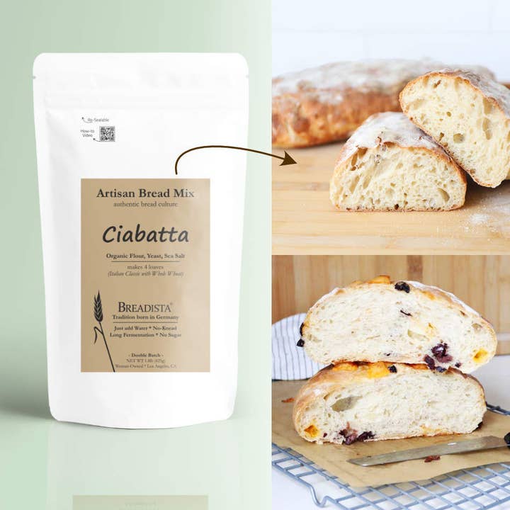 1.8lb Bread Mix - Ciabatta (makes 4 loaves) for wholesale by BREADISTA - artisan bread mixes