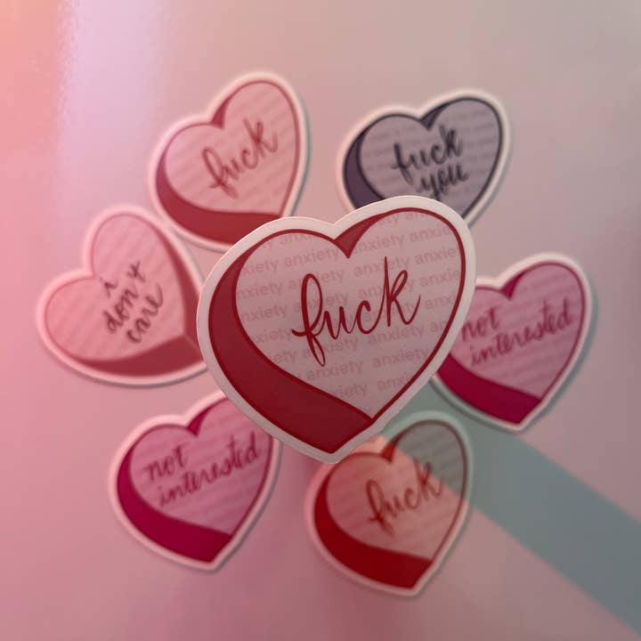 fuck anxiety sticker for wholesale by jlurose