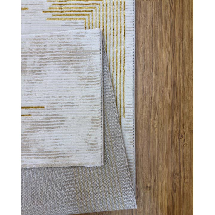 Rug Star USA - Venta al por mayor Alfombra pequeña - Alfombra turca Gamma Premium Collection dorado/beige 517A4