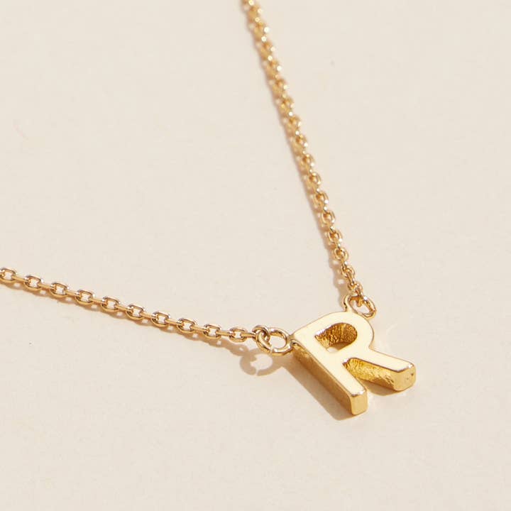 ASST Initial Metal Letter Charm Short Necklace for wholesale on Faire8