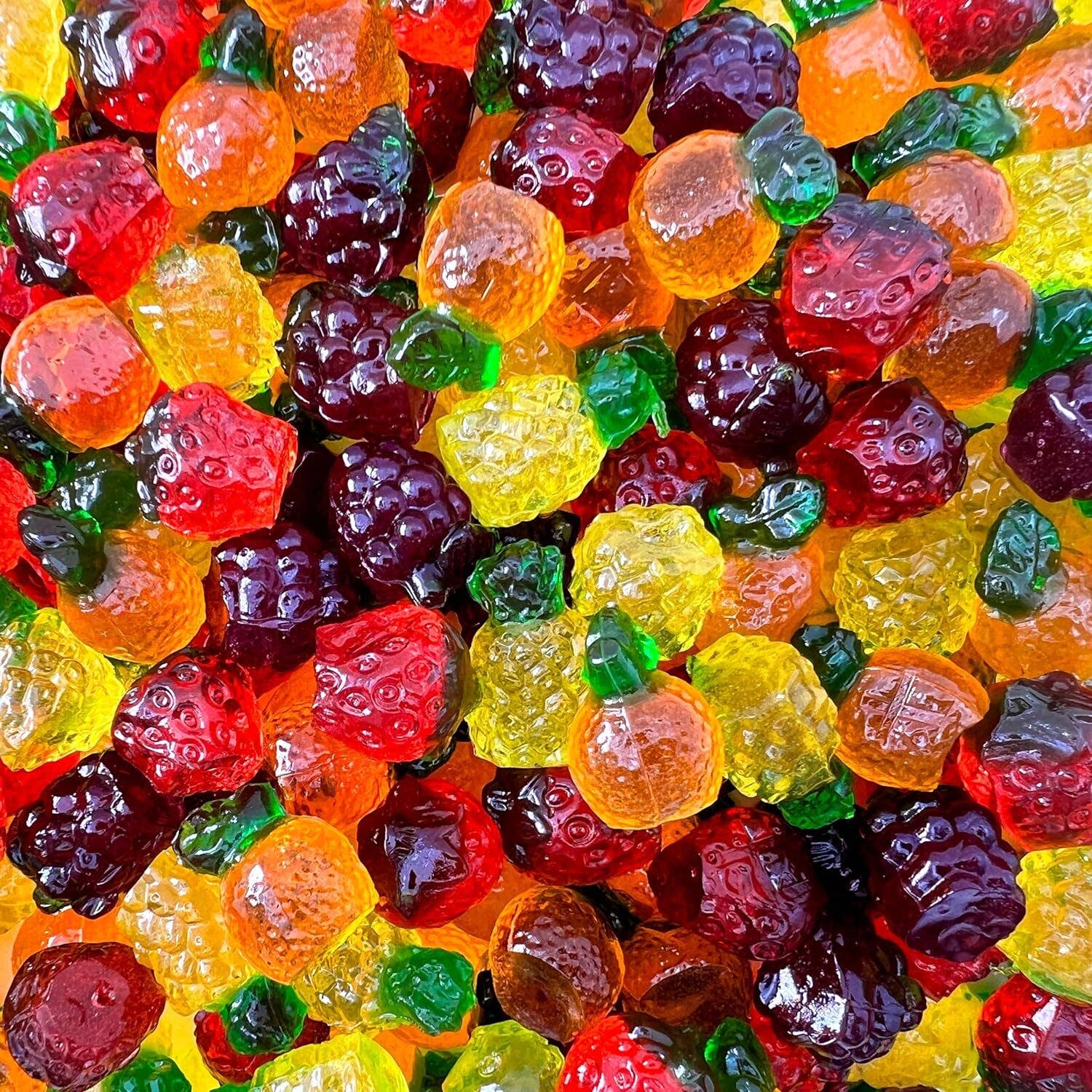 Long Island Candy Factory - Wholesale Gummy - 4D Mixed Fruit Filled Gummy Pineapple Orange Strawberry Grape 5.5 lb0