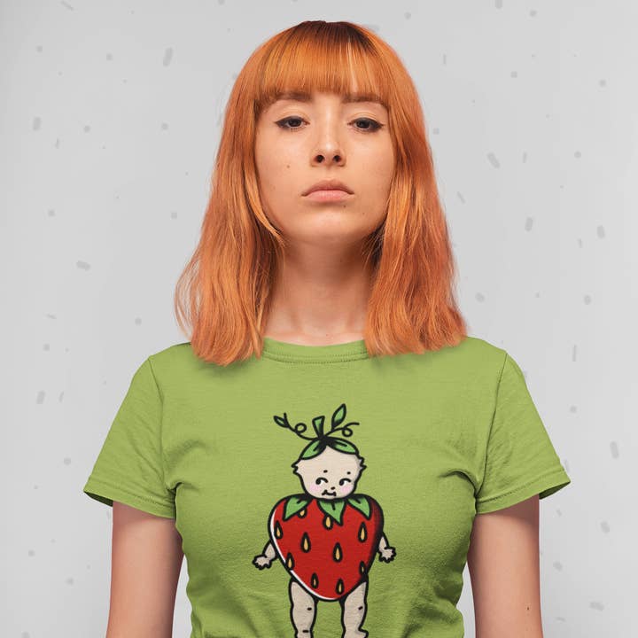 Strawberry Kewpie T-Shirt for wholesale by Betty Ratbag