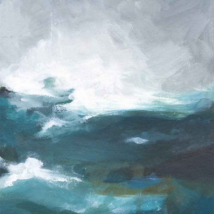 Åbent vand Ocean kunsttryk for engroshandel hos Jessica Frasz Studio