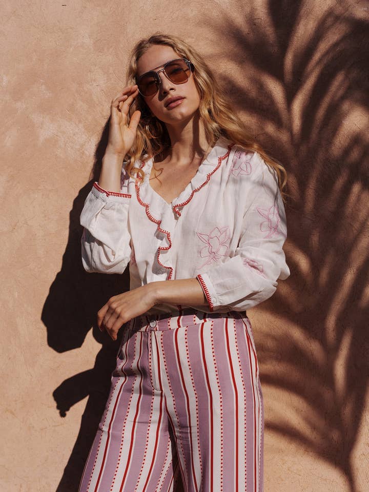 SOUMILA SHIRT ecru for wholesale by An'ge