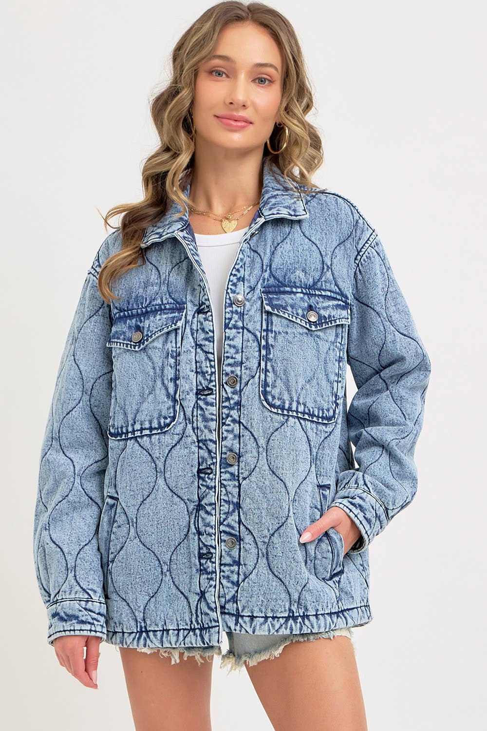 QUILTED DENIM JACKET  for wholesale on Faire3