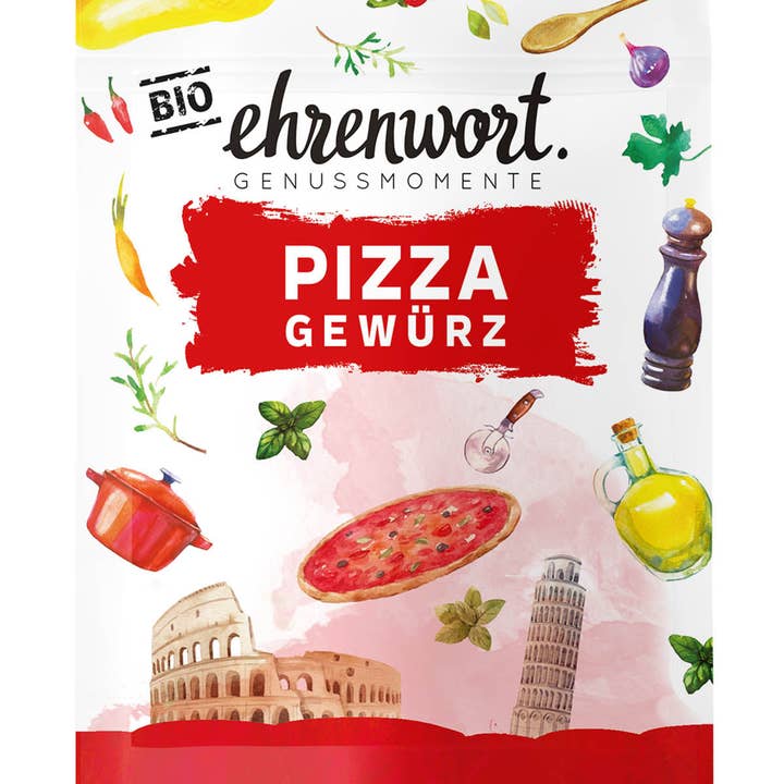 Slip speziati per pizza biologici per la vendita all'ingrosso da parte di ehrenwort. Genussmomente