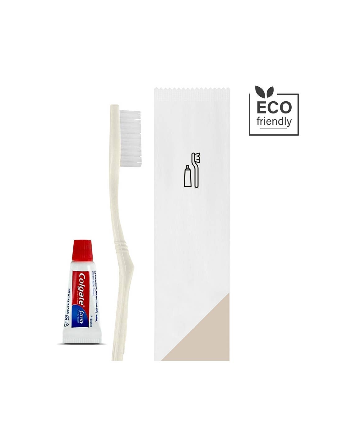 Flexi Amenities - Wholesale Toothpaste - Oral Hygiene Set Dental Kit in Bio Paper Bag