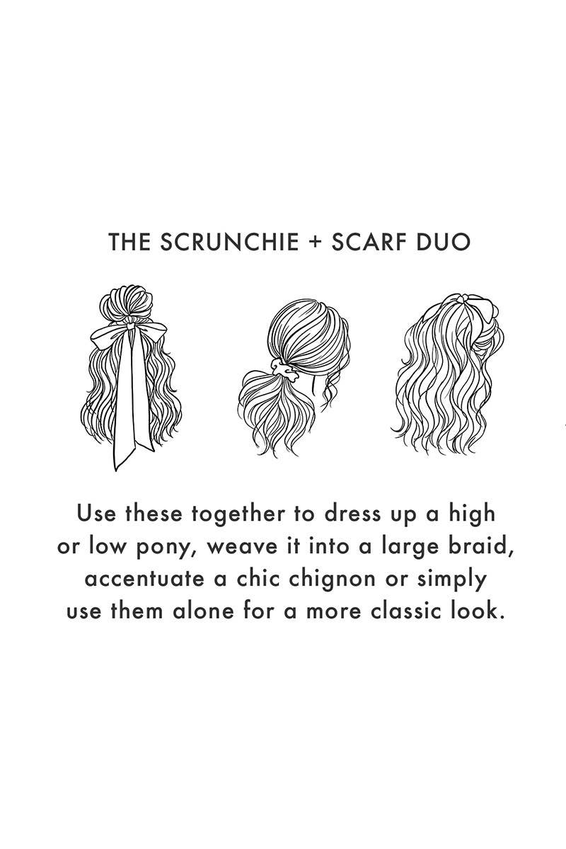 Space 46 Wholesale - Wholesale Scrunchie - Women's - Navy Floral Long Scarf Pony1