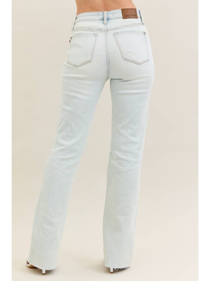 LT Mid Rise Distressed & Fray Hem Bootcut for wholesale on Faire7