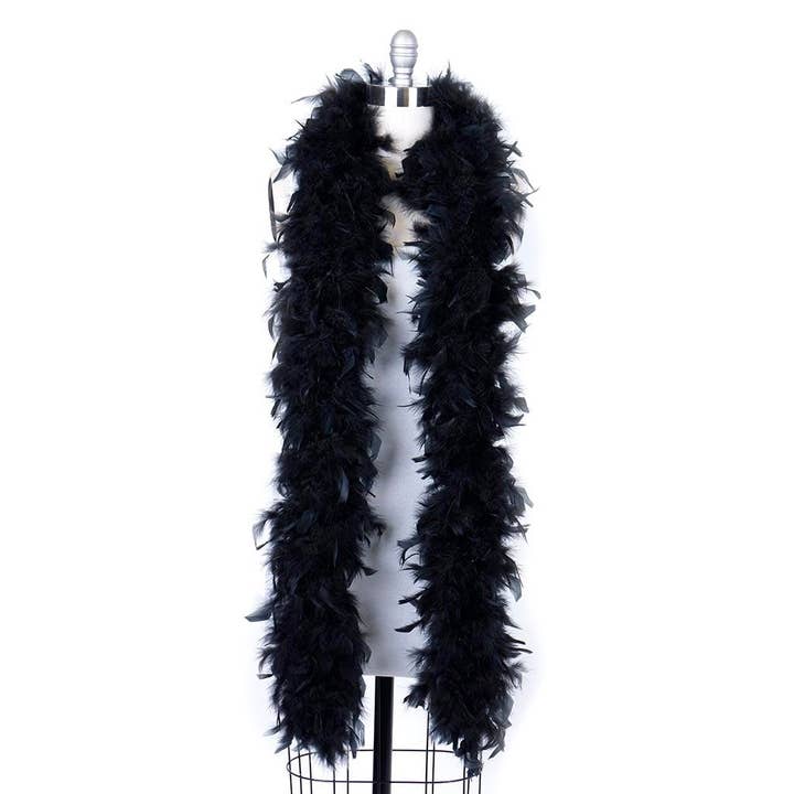 Zucker Feather Products - Wholesale Feathers - Chandelle Feather Boa - Heavyweight - Black2