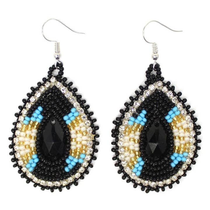 BEADS CORNER - Wholesale Dangle Earrings - Handmade Teardrop Small Czech Seed Bead Earrings - 2.5”