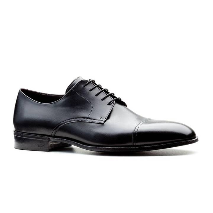 Derby George i Nero for engroshandel hos Risch Shoes