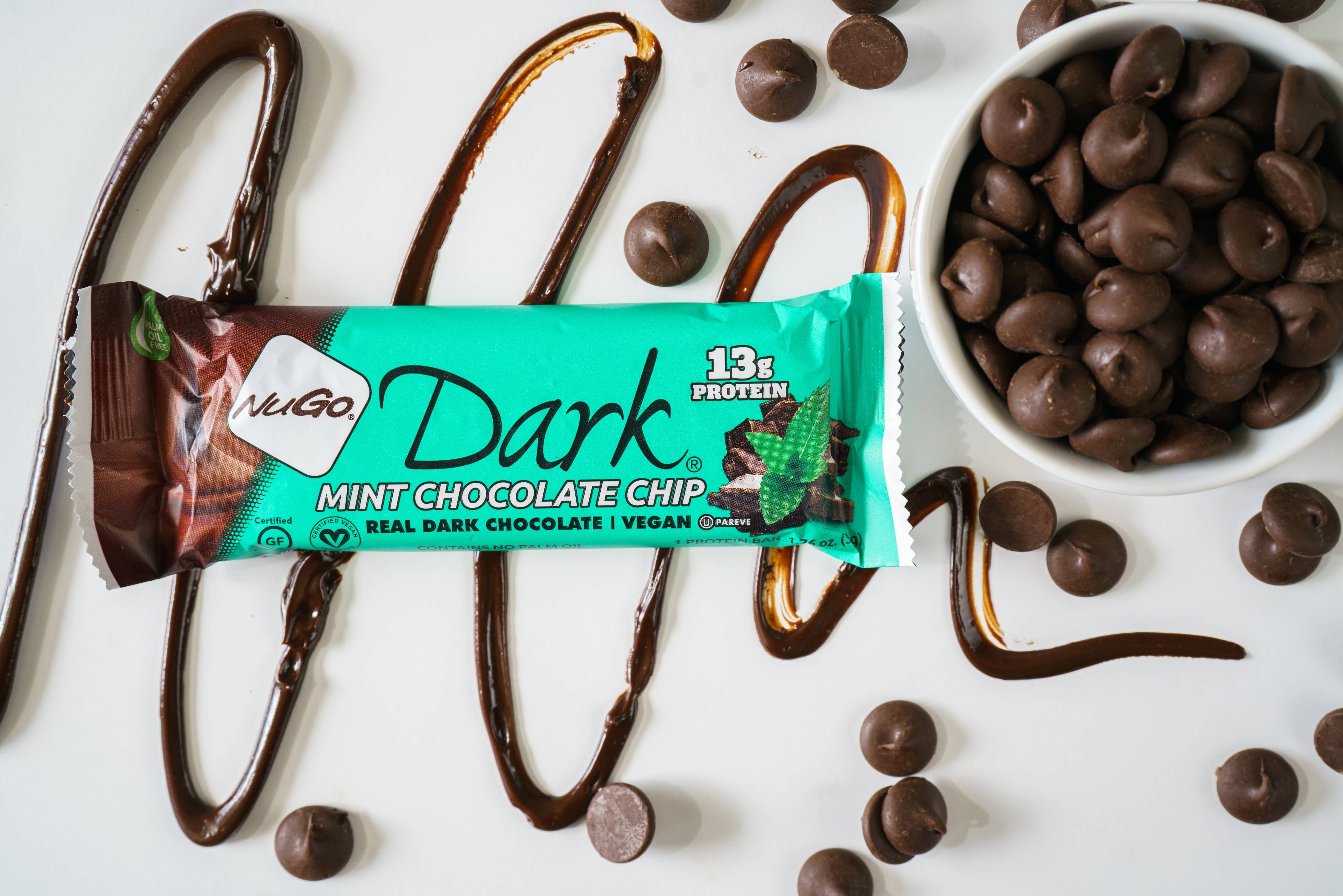 NuGo Nutrition - Wholesale Snack Bar - NuGo Dark Mint Chocolate Chip Protein Bar6