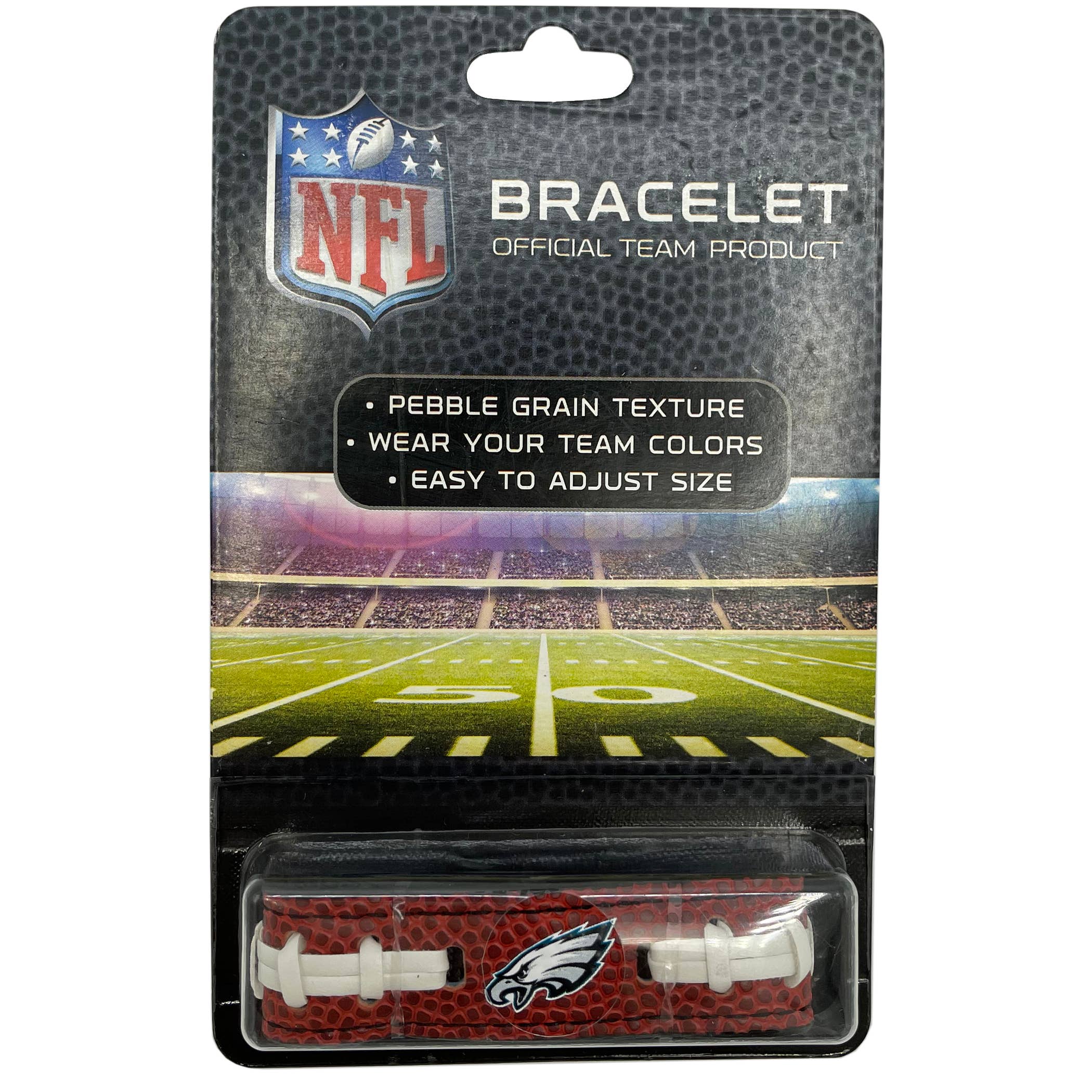 Impact Design - Wholesale Woven/Braided Bracelet - NFL Philadelphia Eagles Pebble Grain Bracelet1