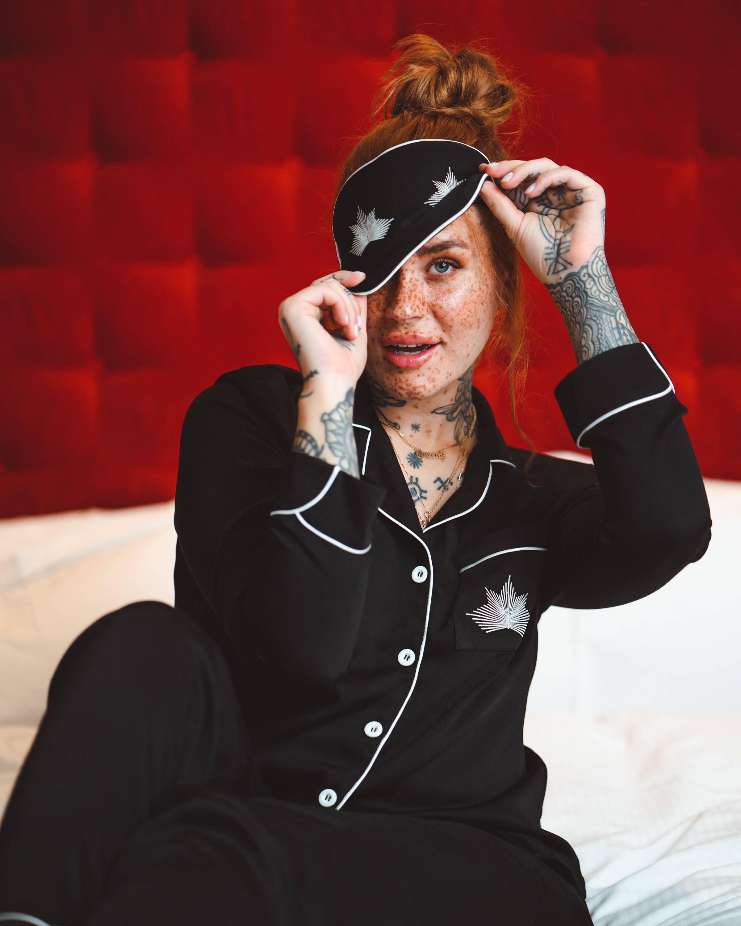 Sheepers SP .Z O.O. – Großhandel Schlafmaske – Schwarz-Weiß-Schäfchen-Schlafmaske6