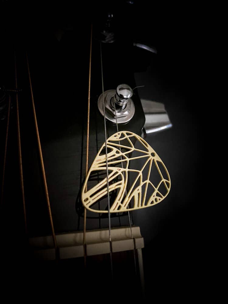 Aminimal - Wholesale Music Accessory - AMINIMAL GUITAR PICKS - 6pk - SERIES 1 Brass picks3