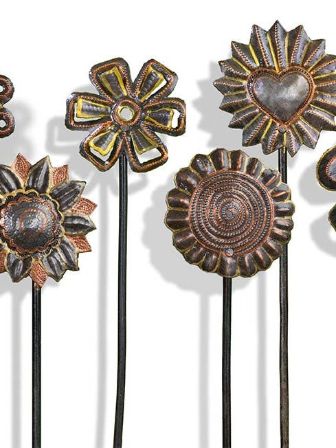 Flower Power - Set di 6 plettri floreali dipinti per la vendita all'ingrosso da parte di Beyond Borders