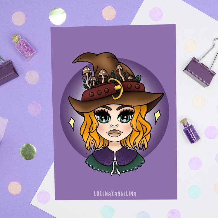 Forest Witch art print for wholesale by LorenaxAngelina