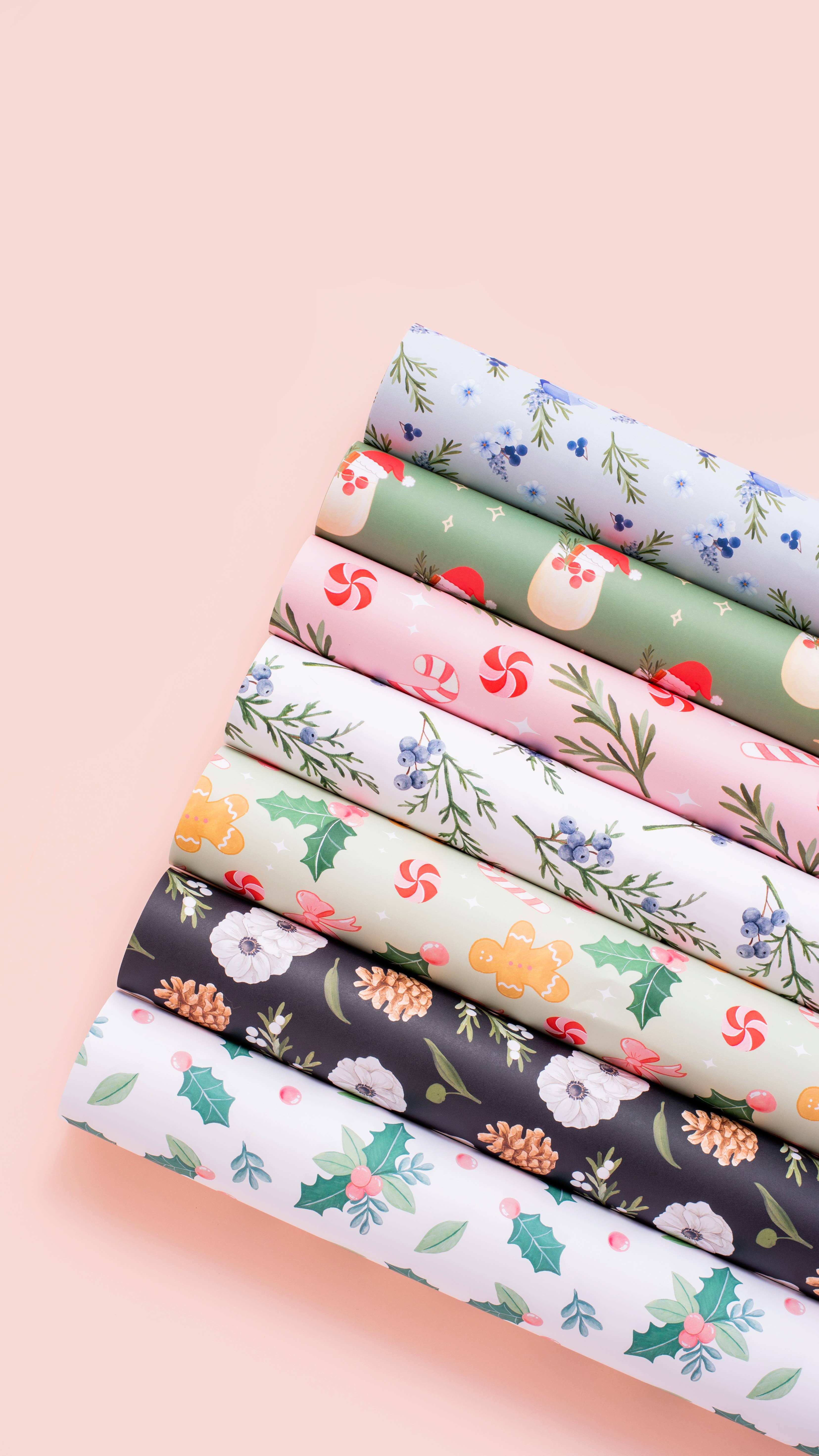 Isabella MG - Wholesale Wrapping Paper Roll - Gingerbread Cheer Holiday Wrapping Paper - 3 sheet roll6