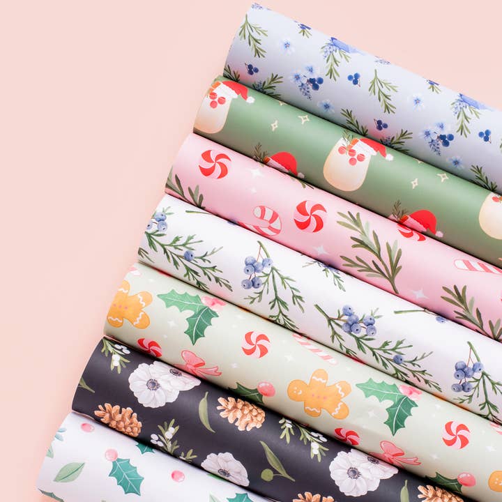 Isabella MG - Wholesale Wrapping Paper Roll - Gingerbread Cheer Holiday Wrapping Paper - 3 sheet roll6