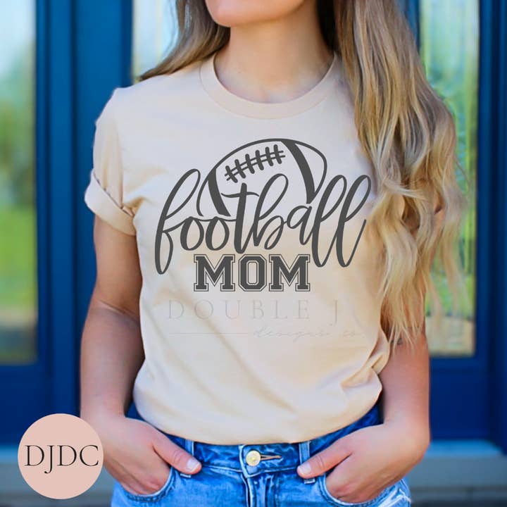 Football Mom Graphic Tee for wholesale by Double J Designs Co.