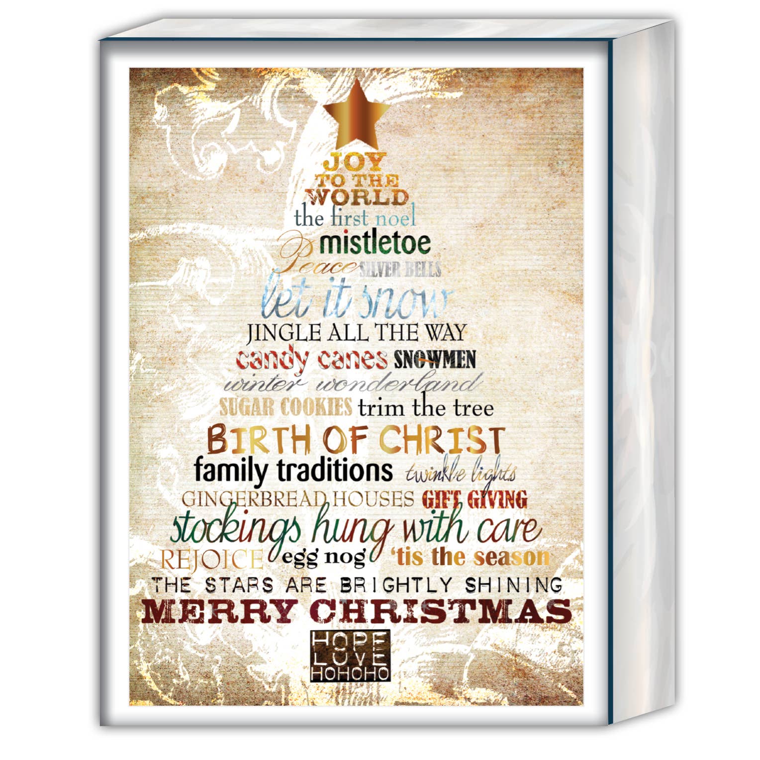 Crown Point Graphics - Vente Cartes de Noël - Sapin de Noël Subway Art - Cartes de Noël en boîte1