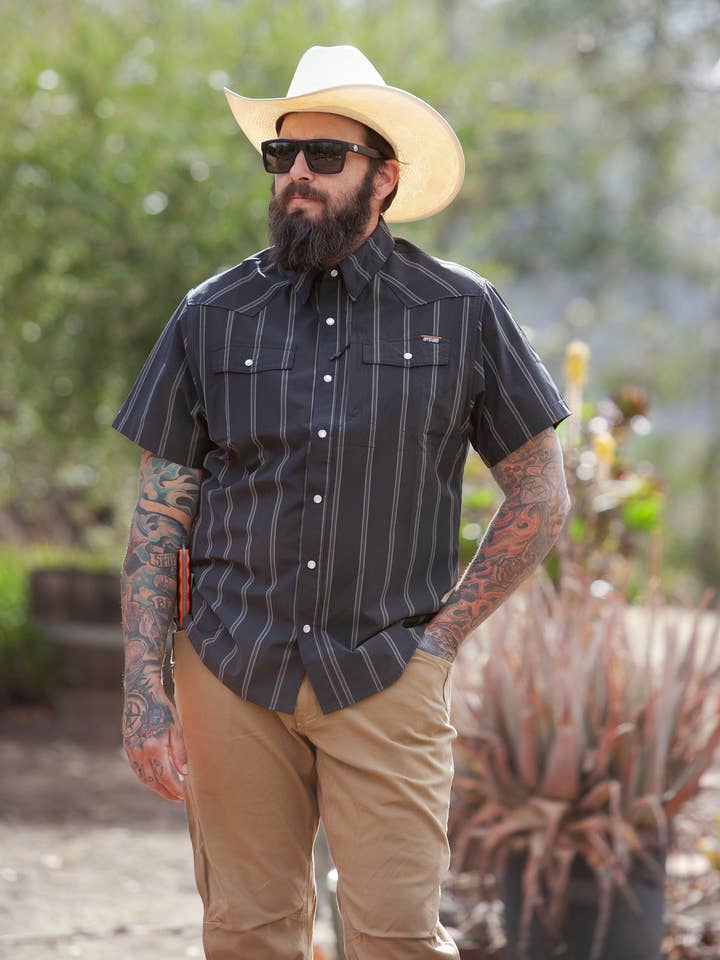 Daryll SS Shirt - Vintage Black for wholesale by Off The Grid Surplus