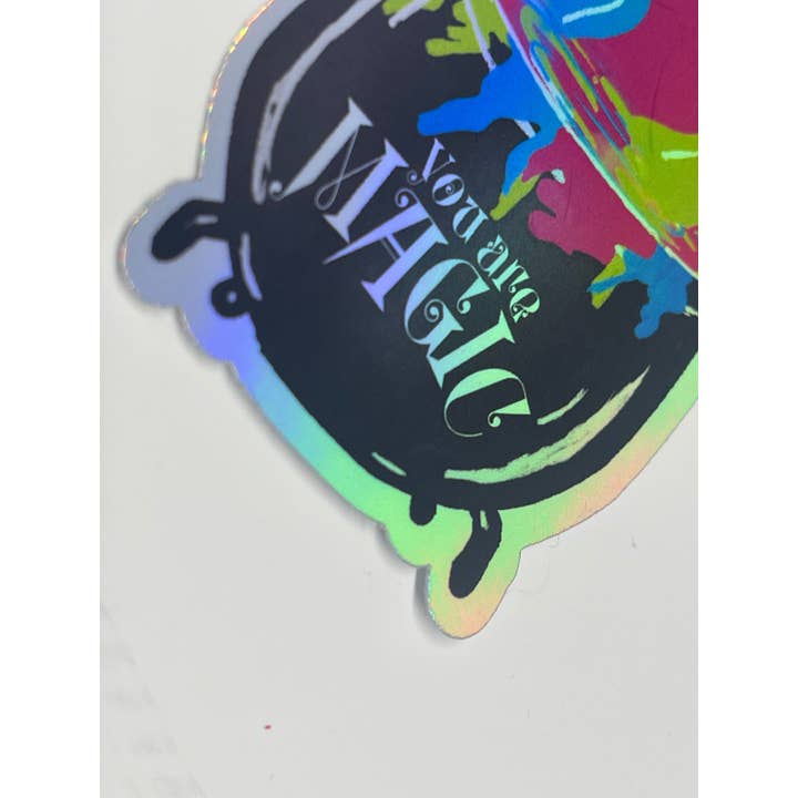Saturnalia Design Lab - Wholesale Sticker - YOU ARE MAGIC Vinyl Stickers, Holographic Cauldron Sticker for Laptops, Witchy Sticker, Halloween Sticker, Gifts for Grads, Gifts for Teens4