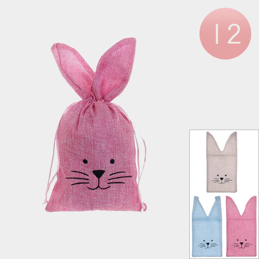 Sensibling Corp. - Wholesale Gift Bag Set/Pack - 12PCS - Bunny Fabric Gift Bags0