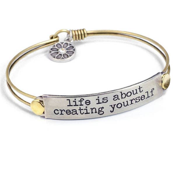 Sweet Romance Jewelry - Wholesale Bangle Bracelet - Inspirational Message Bar Bangle Bracelets3